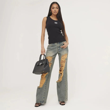 Mireya – Canotta in maglia di cotone a coste