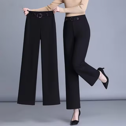 Inez – Pantaloni dritti eleganti con gambe larghe