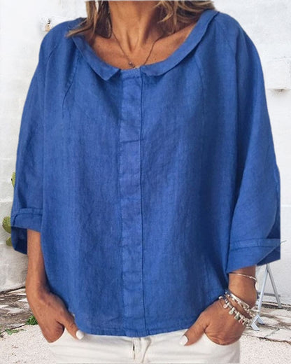 Aletheia – Blusa elegante realizzata in lino di cotone