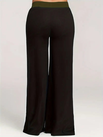 Xylaris – Pantaloni eleganti con gamba larga e design a blocchi di colore