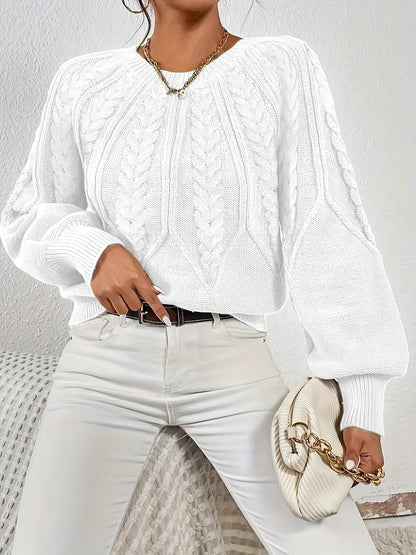 Yashodha – Elegante maglione lavorato a maglia con maniche a sbuffo