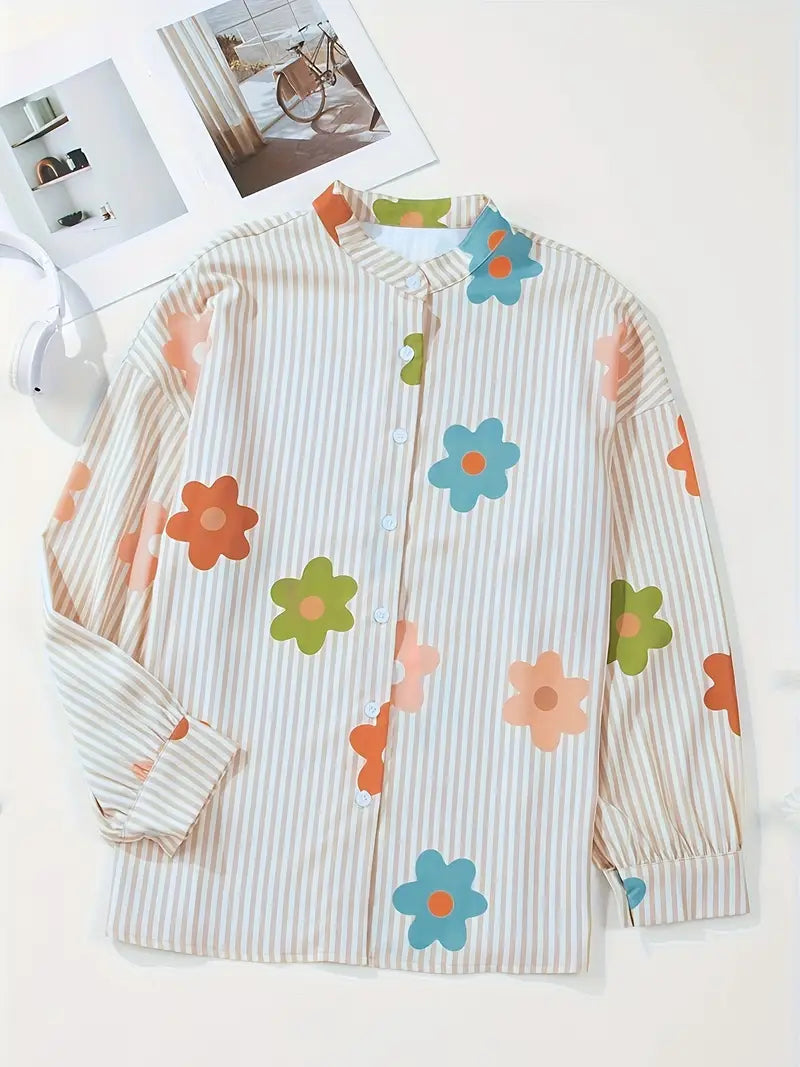 Onyxa – Camicetta oversize alla moda con bottoni