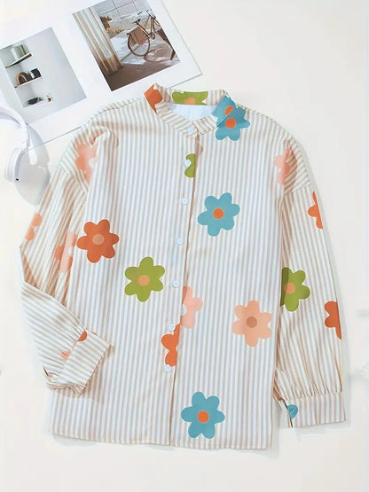 Onyxa – Camicetta oversize alla moda con bottoni