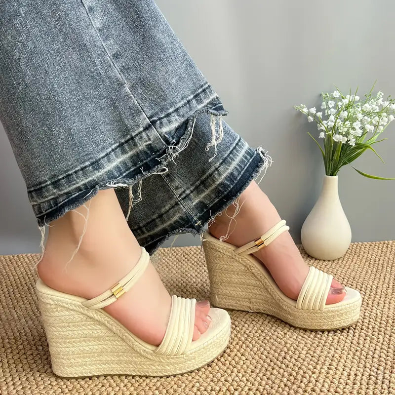 Emila – Sandali con zeppa con doppio cinturino