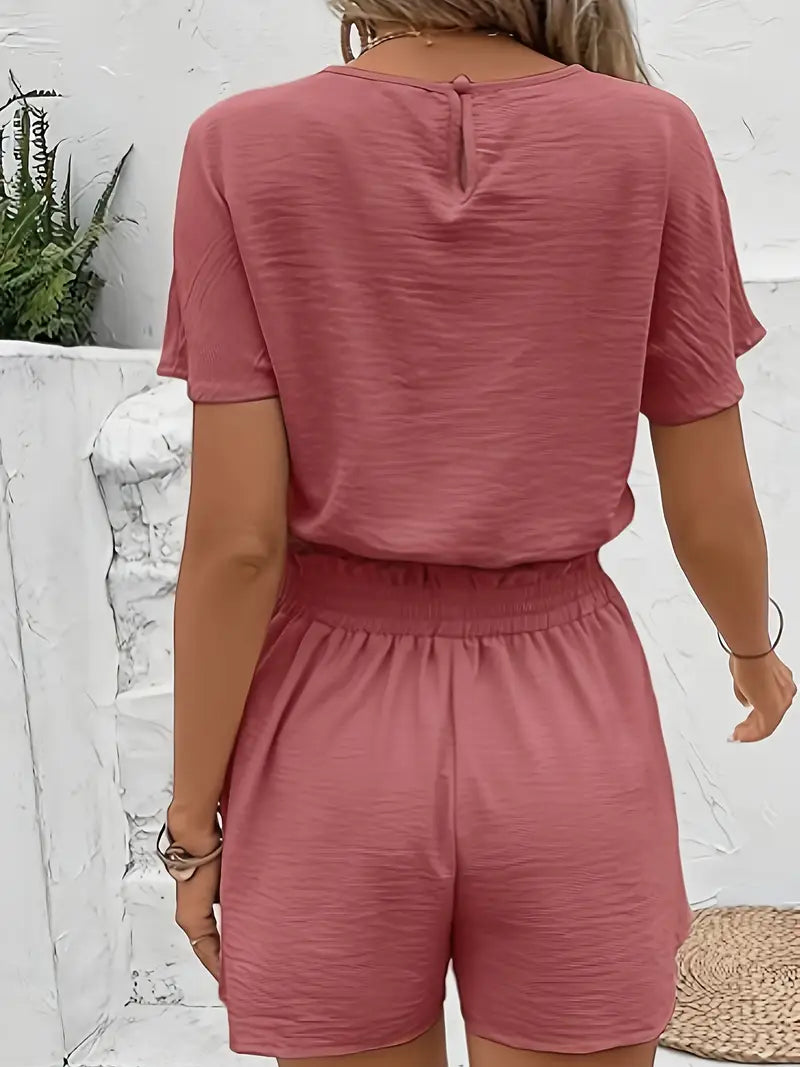 Aminna – Completo elegante composto da top e pantaloncini