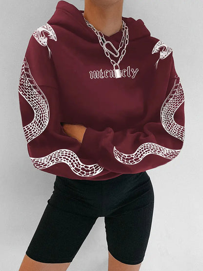 Zuri – Felpa con cappuccio in cotone stampato