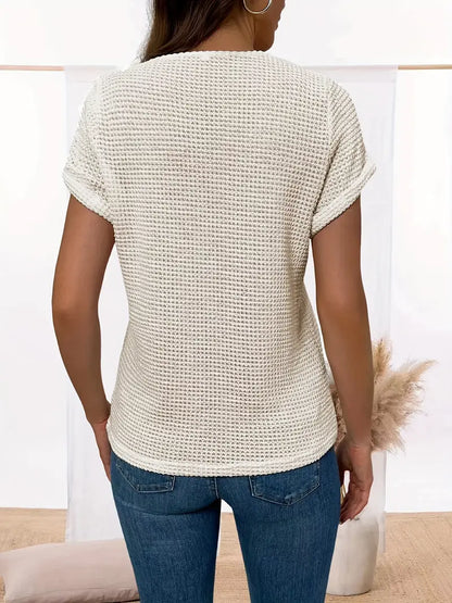 Yzendra – Elegante top lavorato all'uncinetto