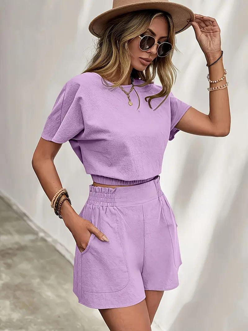 Aminna – Completo elegante composto da top e pantaloncini