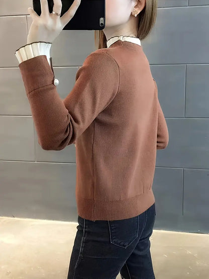 Quinn – Top elegante in cotone con colletto a volant