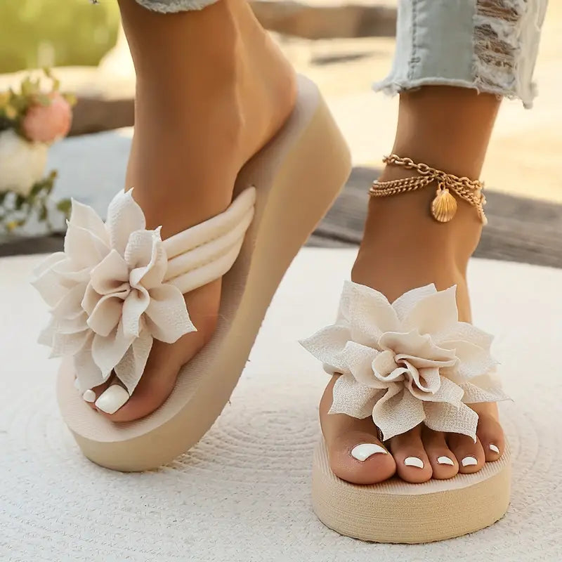 Seraphielle – Incantevoli sandali con plateau dalla fantasia floreale