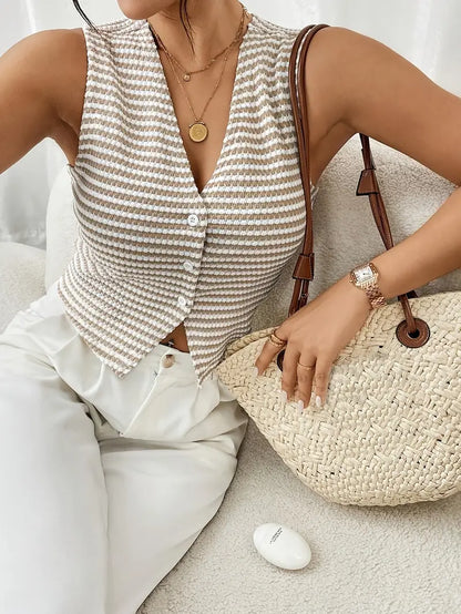 Euphemia – Gilet in maglia a righe