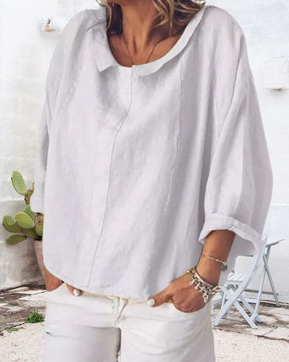 Aletheia – Blusa elegante realizzata in lino di cotone