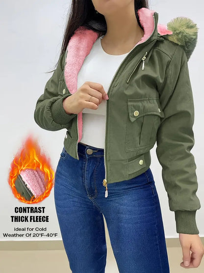 Barbara – Giacca corta realizzata in felpa di cotone