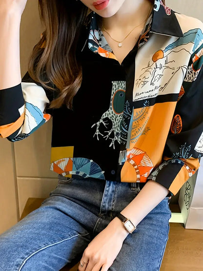 Briar – Camicetta artistica a maniche lunghe