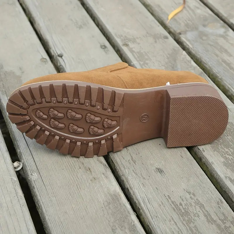 Ysadora – Scarpe di alta qualità in pelle scamosciata con tacco largo