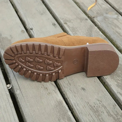 Ysadora – Scarpe di alta qualità in pelle scamosciata con tacco largo