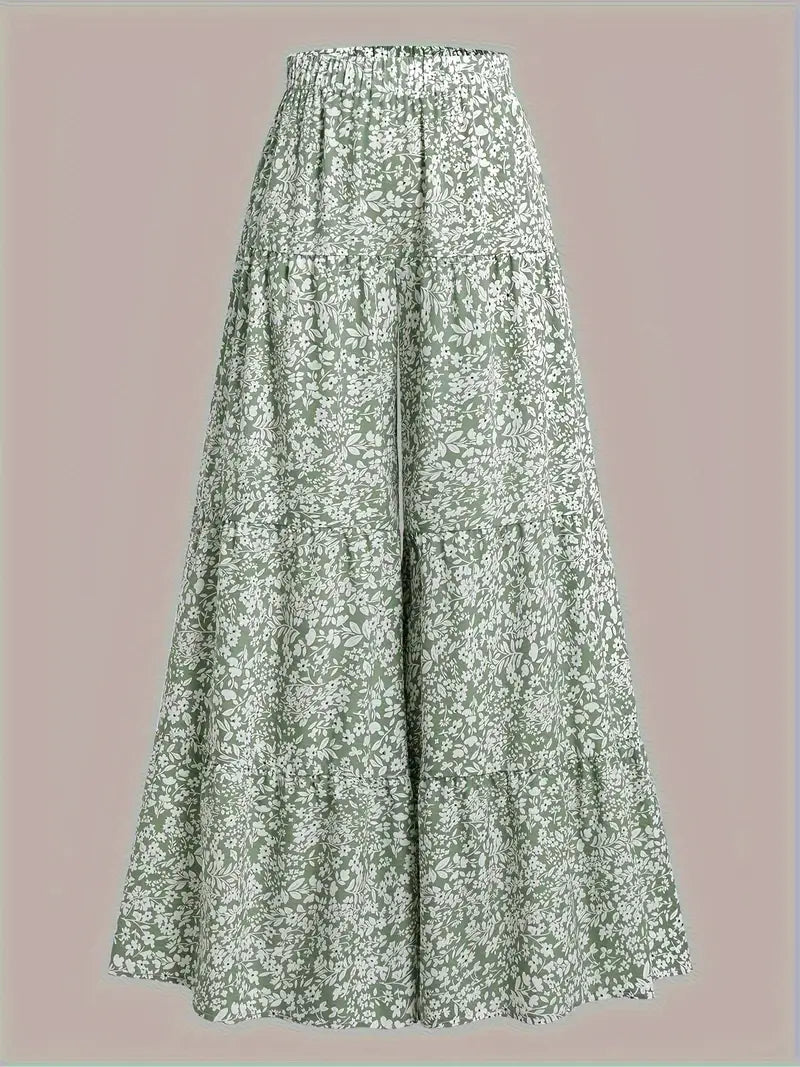 Pieta – Pantaloni palazzo a gamba larga a vita alta con stampa floreale