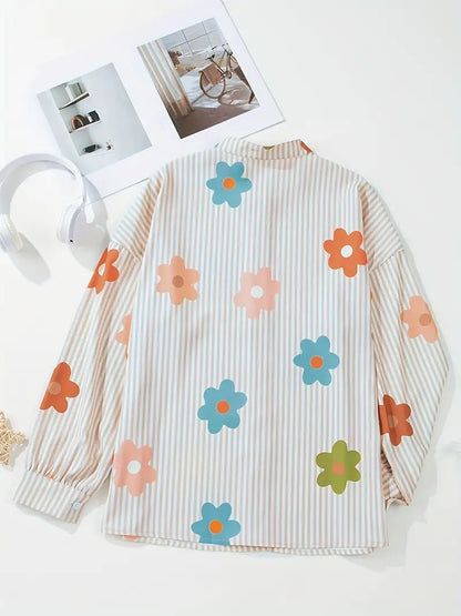 Onyxa – Camicetta oversize alla moda con bottoni