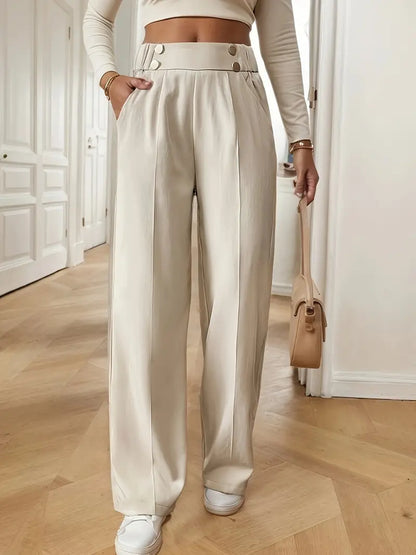 Lethoria – Pantaloni eleganti a vita alta e gamba ampia