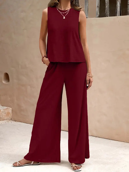 Faylisse – Elegante set da salotto senza maniche e gamba larga