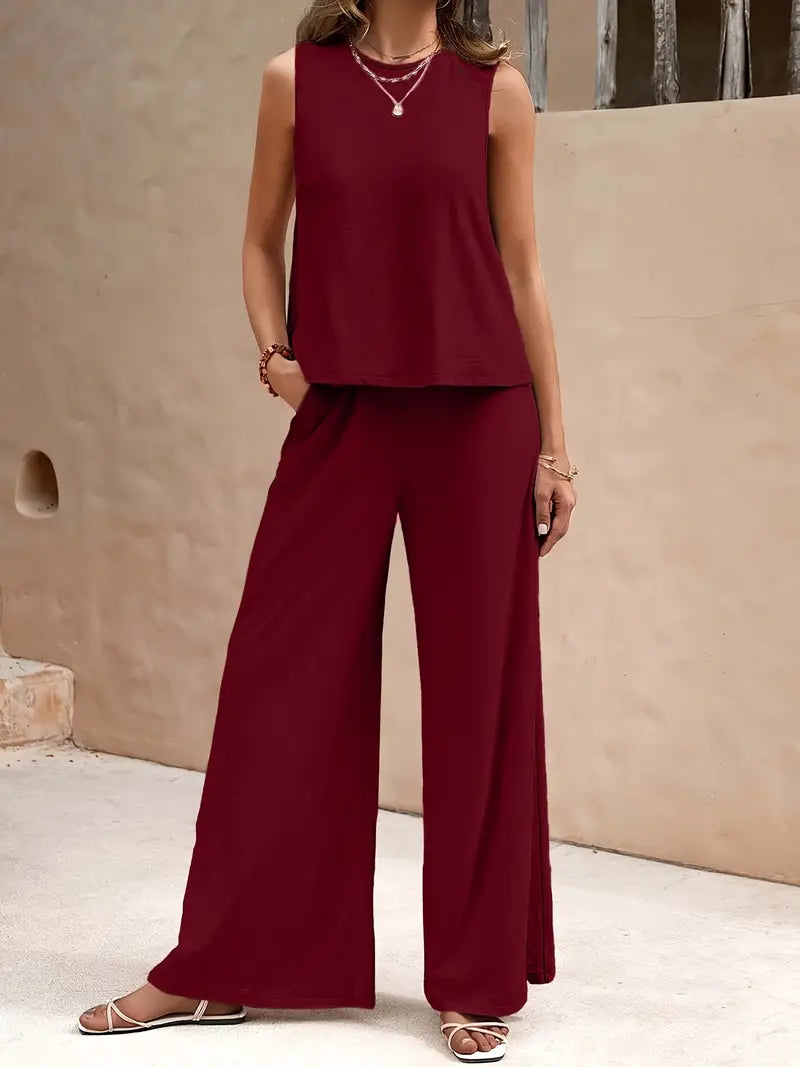 Remy – Elegante completo composto da top senza maniche e pantaloni