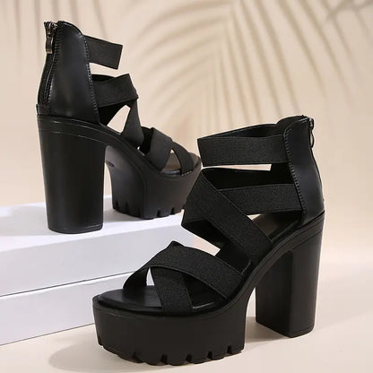 Kaevia – Sandali con plateau e tacco a blocco