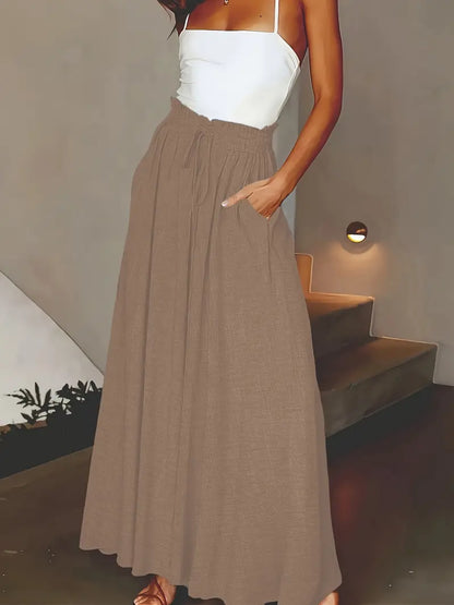 Jewel – Pantaloni palazzo lunghi a gamba larga e vita alta