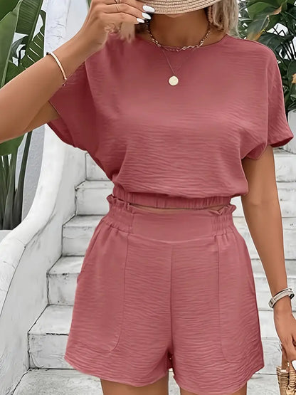 Aminna – Completo elegante composto da top e pantaloncini