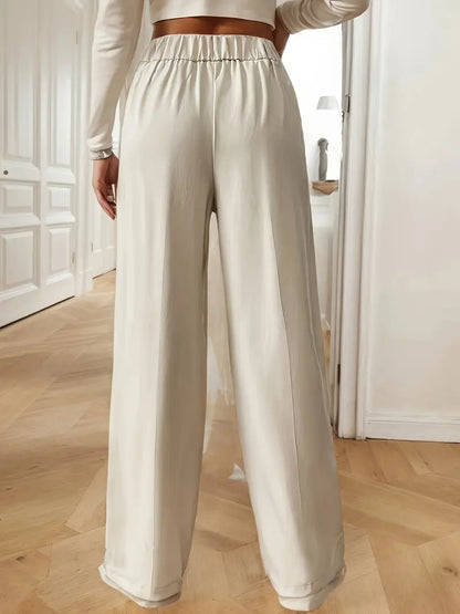 Lethoria – Pantaloni eleganti a vita alta e gamba ampia