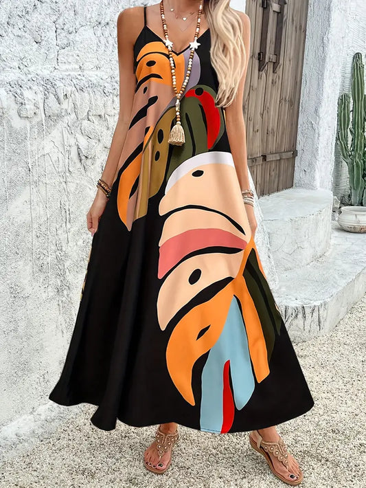 Vixie – Maxi abito luminoso senza maniche