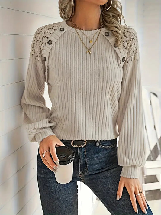 Amida – Elegante top in pizzo lavorato a maglia