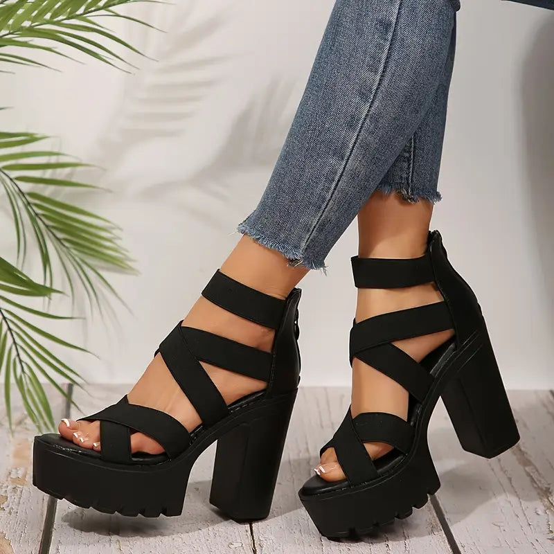 Kaevia – Sandali con plateau e tacco a blocco