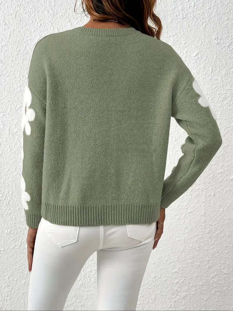 Cezy – Maglione lavorato a maglia con motivo floreale