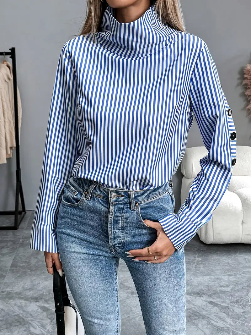 Darcy – Blusa elegante in cotone a righe