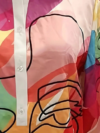 Rihanna – Abito chemisier colorato