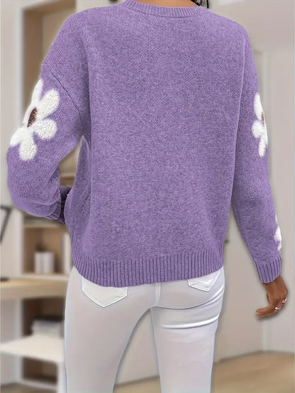 Cezy – Maglione lavorato a maglia con motivo floreale