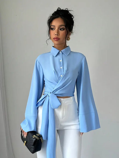 Saga – Blusa elegante a maniche lunghe