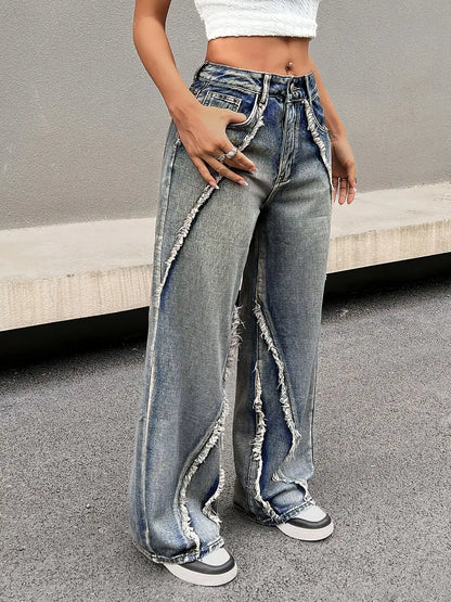 Molly – Pantaloni in denim a gamba larga