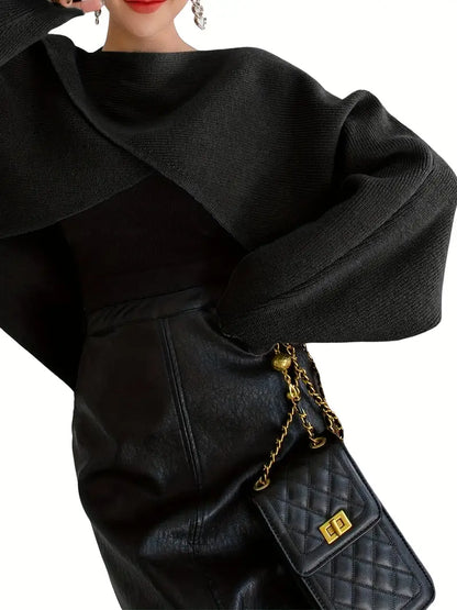 Meddie – Elegante maglione lavorato a maglia con maniche a pipistrello