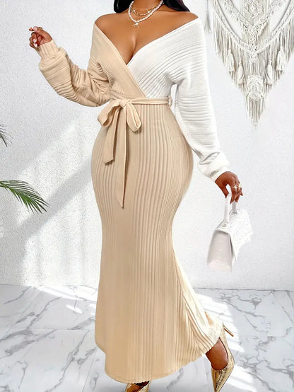 Rawiya – Abito maxi elegante con maniche lunghe