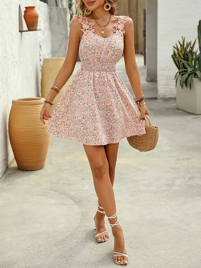 Donna – Incantevole abito con maniche in pizzo