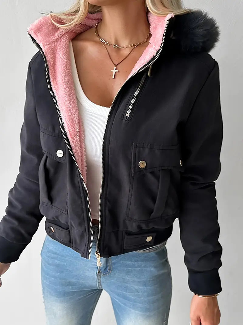 Barbara – Giacca corta realizzata in felpa di cotone