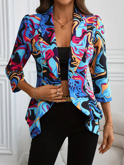 Susannah – Blazer con vivace stampa astratta