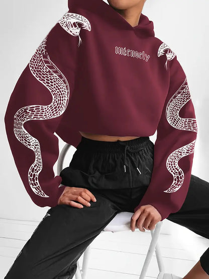 Zuri – Felpa con cappuccio in cotone stampato