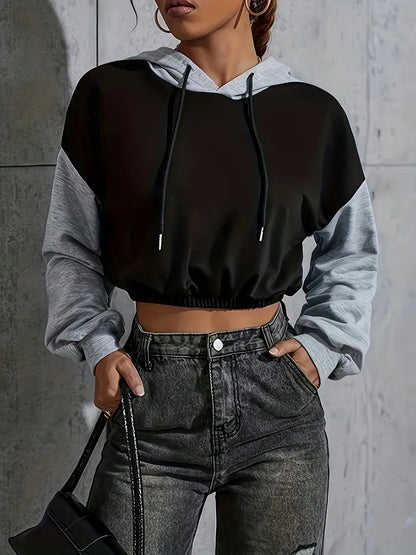 Cerese - Elegante felpa con cappuccio corta in cotone