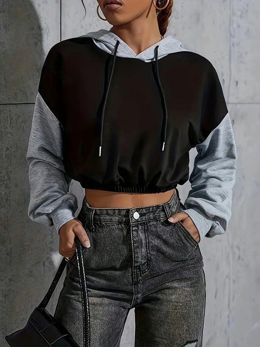 Cerese - Elegante felpa con cappuccio corta in cotone