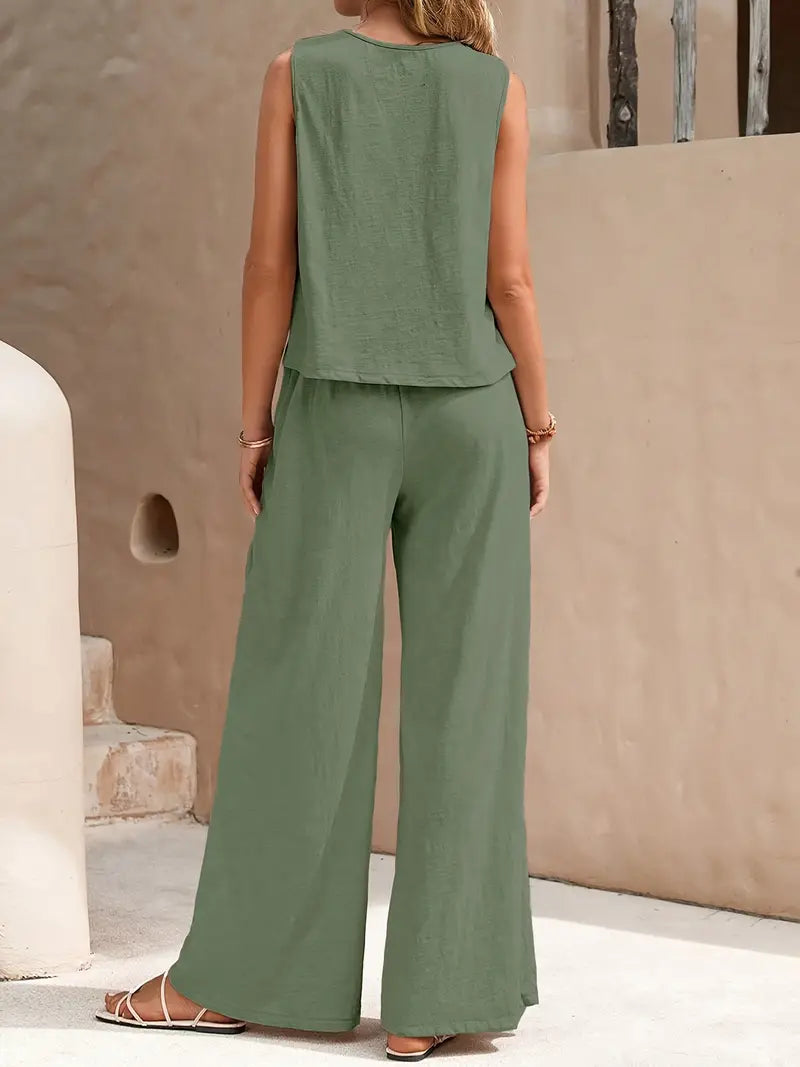 Remy – Elegante completo composto da top senza maniche e pantaloni