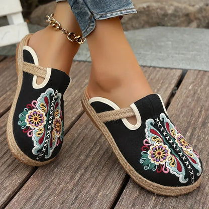 Sivelle – Scarpe slip-on traspiranti con ricamo