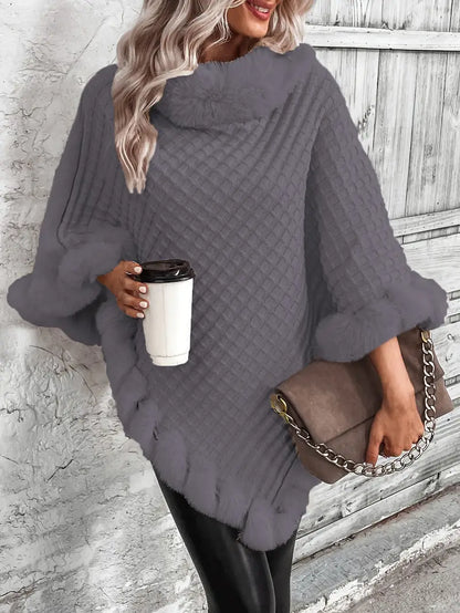 Dahlia – Maglione lavorato a maglia stile poncho