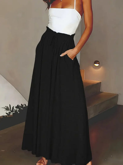 Jewel – Pantaloni palazzo lunghi a gamba larga e vita alta